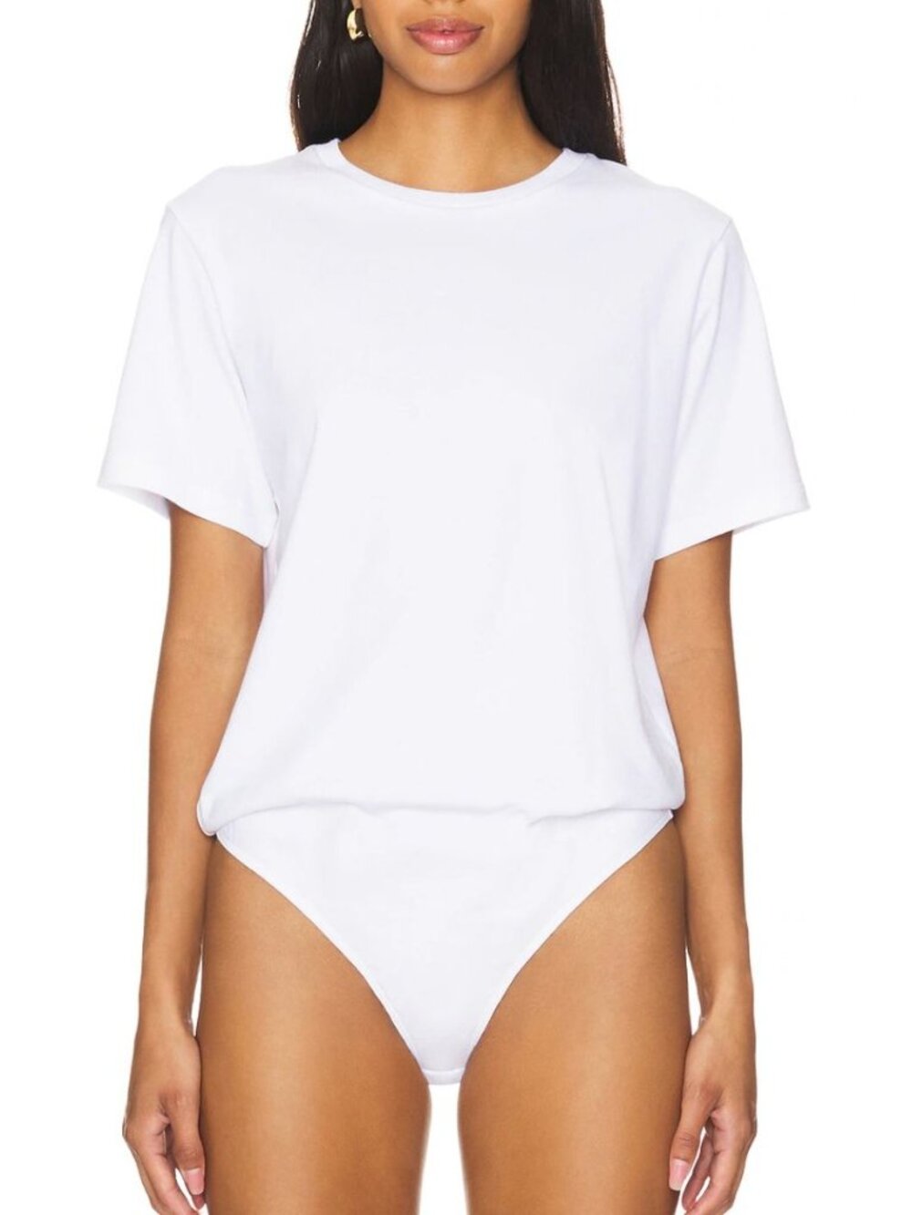 NWT CLYQUE The Label Walker Short Sleeve Cotton Bodysuit White Medium